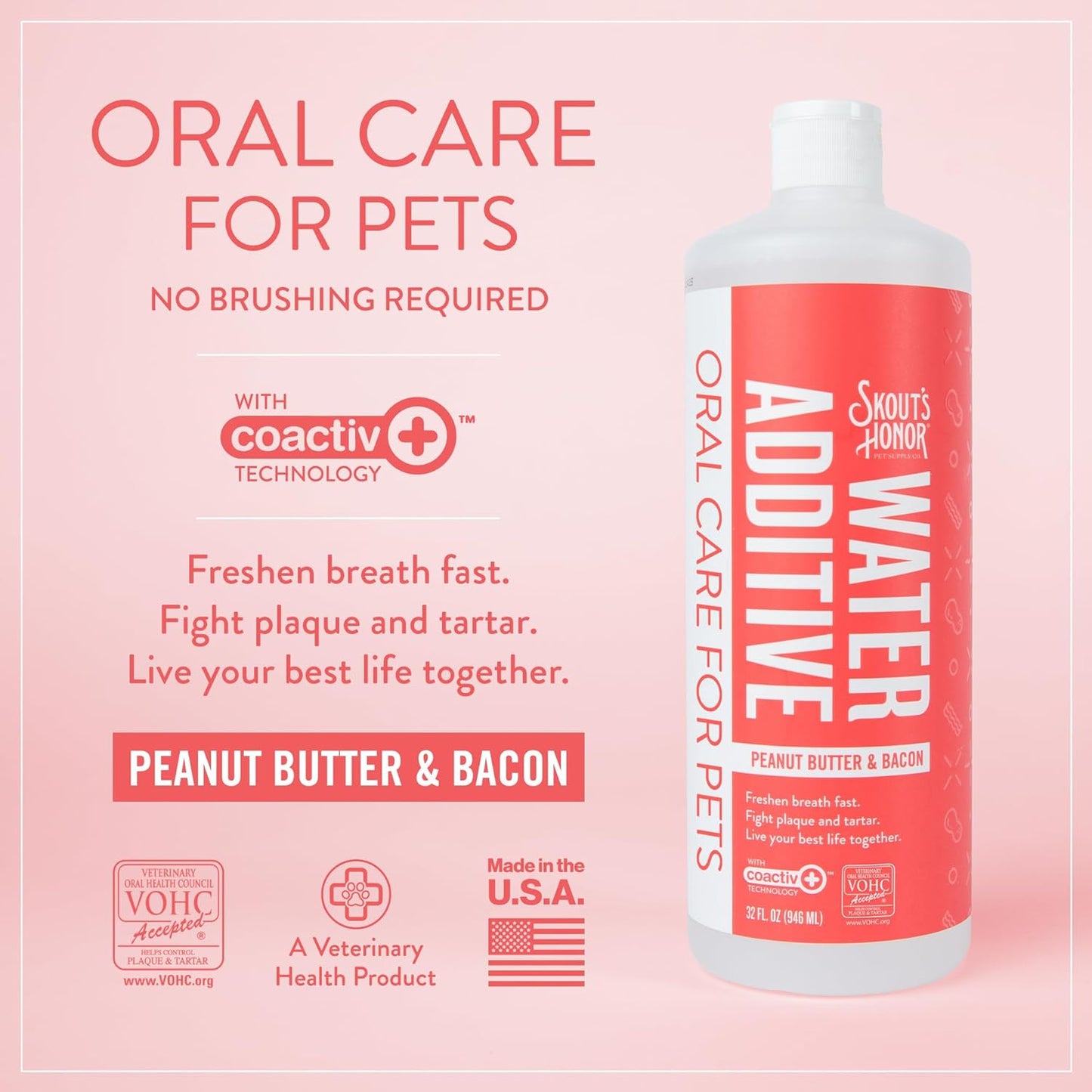 Oral Care Water Additive - Peanut Butter & Bacon Flavor